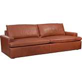 Ted Sofa in Brighton Saddle Brown Leather